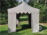 Carpa plegable FleXtents PRO "Morocco" 3x6m Latte, incl. 6 lados