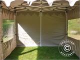 Vouwtent/Easy up tent FleXtents PRO "Morocco" 3x6m Latte, inkl. 6 zijwanden