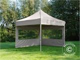 Pop up gazebo FleXtents PRO 3x3 m Latte, incl. 4 sidewalls