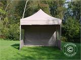 Vouwtent/Easy up tent FleXtents PRO 3x3m Latte, inkl. 4 Zijwanden