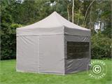 Carpa plegable FleXtents PRO 3x3m Latte, Incl. 4 lados