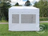 Tente pliante FleXtents PRO Trapezo 3x3m Blanc, avec 4 cotés