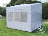 Tente pliante FleXtents PRO Trapezo 3x3m Blanc, avec 4 cotés