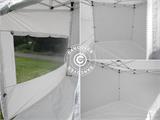 Faltzelt FleXtents PRO Trapezo 3x3m Weiß, mit 4 Seitenwänden