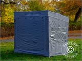 Tente pliante FleXtents PRO Trapezo 3x3m Gris, avec 4 cotés