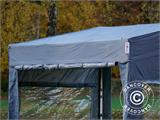 Gazebo pieghevole FleXtents PRO Trapezo 3x3m Grigio, inclusi 4 fianchi