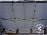 Tente pliante FleXtents PRO Trapezo 3x3m Gris, avec 4 cotés