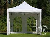 Tente pliante FleXtents Xtreme 50 Vintage Style 3x3m Blanc, avec 4 cotés