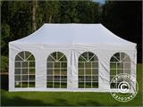 Faltzelt FleXtents PRO Vintage Style 3x6m Weiß, mit 6 Seitenwänden