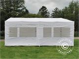 Pop up gazebo FleXtents PRO Trapezo 3x6 m White, incl. 4 sidewalls