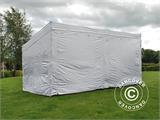 Faltzelt FleXtents PRO Trapezo 3x6m Weiß, mit 4 Seitenwänden