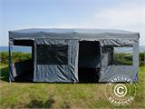 Pop up gazebo FleXtents PRO Trapezo 3x6 m Grey, incl. 4 sidewalls