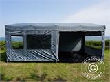Faltzelt FleXtents PRO Trapezo 3x6m Grau, mit 4 Seitenwänden Faltzelt FleXtents PRO Trapezo 3x6m Grau, mit 4 Seitenwänden