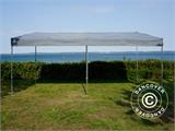 Gazebo pieghevole FleXtents PRO Trapezo 3x6m Grigio, inclusi 4 fianchi