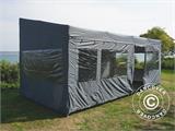 Gazebo pieghevole FleXtents PRO Trapezo 3x6m Grigio, inclusi 4 fianchi