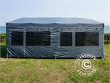 Pop up gazebo FleXtents PRO Trapezo 3x6 m Grey, incl. 4 sidewalls