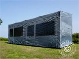 Gazebo pieghevole FleXtents PRO Trapezo 3x6m Grigio, inclusi 4 fianchi