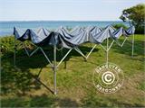 Gazebo pieghevole FleXtents PRO Trapezo 3x6m Grigio, inclusi 4 fianchi