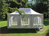 Gazebo pieghevole FleXtents PRO Vintage Style 4x6m Bianco, inclusi 8 fianchi