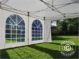 Faltzelt FleXtents PRO Vintage Style 4x6m Weiß, mit 8 Seitenwänden