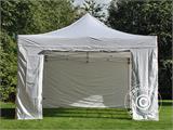 Tente Pliante FleXtents PRO Vintage Style 4x6m Blanc, avec 8 cotés