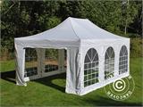 Pop up gazebo FleXtents PRO Vintage Style 4x6 m White, incl. 8 sidewalls