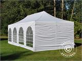 Snabbtält FleXtents PRO Vintage Style 4x8m Vit, inkl. 6 sider