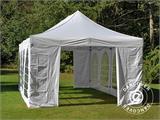 Faltzelt FleXtents Xtreme 50 Vintage Style 4x8m Weiß, mit 6 Seitenwänden