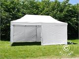 Tente pliante FleXtents® PRO, tente médicale et d’urgence, 3x6m, Blanc, 6 parois latérales incluses