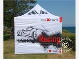 Brzo sklopivi paviljon FleXtents Xtreme 50 Racing 3x3m Bijela, Ograničenom Izdanju