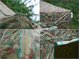 Faltzelt FleXtents PRO 3x6m Camouflage, mit 6 Seitenwänden