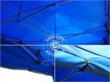 Faltzelt FleXtents PRO 4x6m Blau, mit 8 Seitenwänden