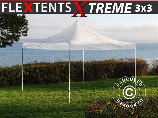 Tente pliante FleXtents Xtreme 3x3m Transparent