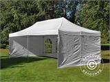 Tente Pliante FleXtents PRO Vintage Style 4x8m Blanc, avec 6 cotés