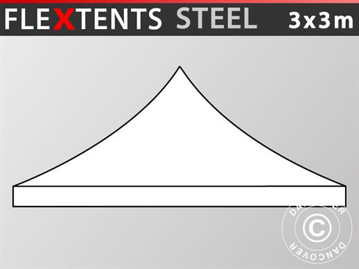 Copertura del tetto per gazebo pieghevole FleXtents Steel e Basic v.3 3x3m, Bianco