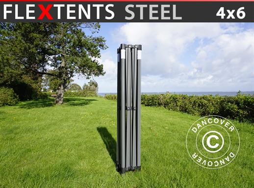 Structure en acier pour tente pliante FleXtents Steel 4x6m, 8 pieds, 40mm