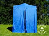 Faltzelt FleXtents Basic v.2, 2x2m Blau, mit 4 Seitenwänden