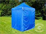 Carpa plegable FleXtents Basic v.2, 2x2m Azul, Incl. 4 lados