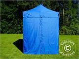 Vouwtent/Easy up tent FleXtents Basic v.2, 2x2m Blauw, inkl. 4 Zijwanden