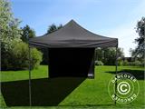 Tente pliante FleXtents Basic v.3, 3x3m Noir, avec 4 cotés