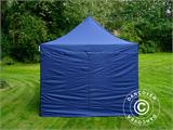 Faltzelt FleXtents PRO Steel 3x3m Dunkeblau, mit 4 Seitenwänden