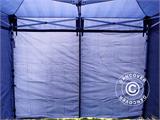 Tente pliante FleXtents PRO Steel 3x3m Bleu foncé, avec 4 cotés
