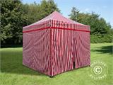 Carpa plegable FleXtents PRO Steel 3x3m Rayado, incl. 4 lados Carpa plegable FleXtents PRO Steel 3x3m Rayado, incl. 4 lados