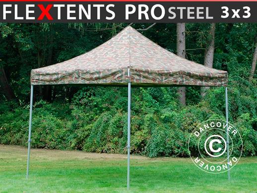Quick-up telt FleXtents PRO Steel 3x3m Kamuflasje
