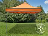 Pop up gazebo FleXtents PRO Steel Work tent 3x3 m Orange Reflective