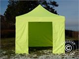 Tenda Dobrável FleXtents PRO Steel 3x3m Amarelo néon/verde, incl. 4 paredes laterais