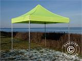 Tente pliante FleXtents PRO Steel 3x3m Néon jaune/vert, avec 4 cotés