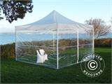 Carpa plegable FleXtents PRO Steel 3x3m Transparente, Incl. 4 lados