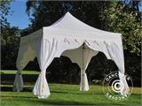Vouwtent/Easy up tent FleXtents PRO Steel "Raj" 3x3m Wit/Goud