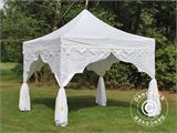 Prekybinė palapinė FleXtents PRO Steel "Raj" 3x3m Balta/Auksinis